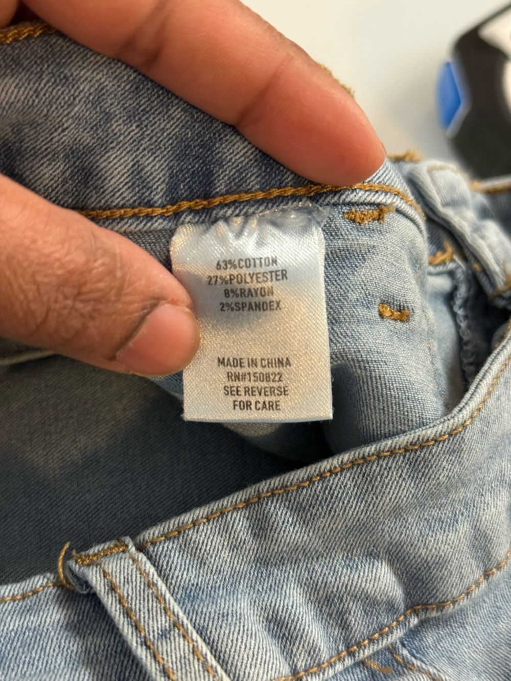 VTG Zoe High-Waist Cargo Pants Light Blue Wash Size 2 Streetwear Utility Y2K - Picture 9 of 9